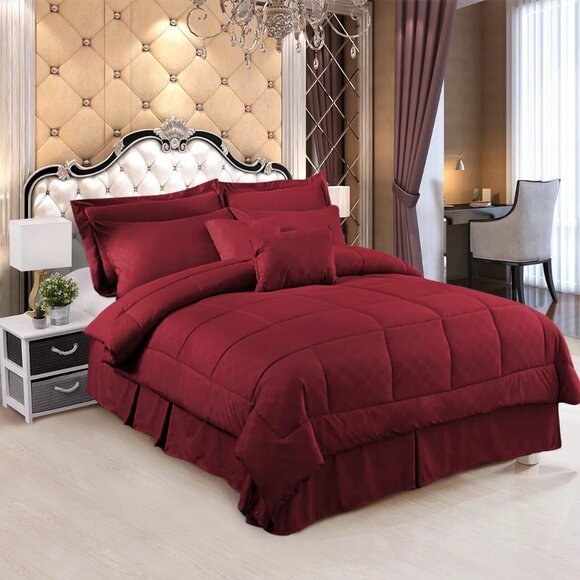 Queen 8pc Clarksburg Comforter Set Natural - Threshold - Picture 1 of 4